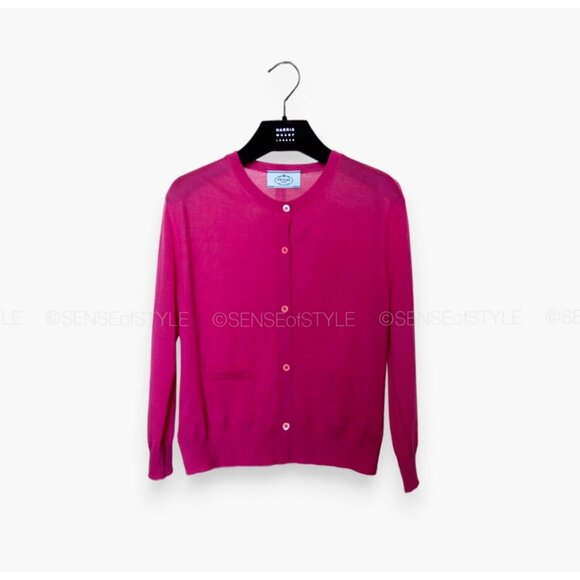 Prada Cardigan Women's Sweater Pink Lightweight Virgin Wool  Size S - Picture 1 of 7